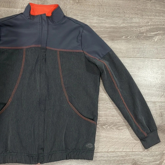 Dickies Dynamix Zip Front Bomber Scrub Jacket Gray S - Picture 5 of 16